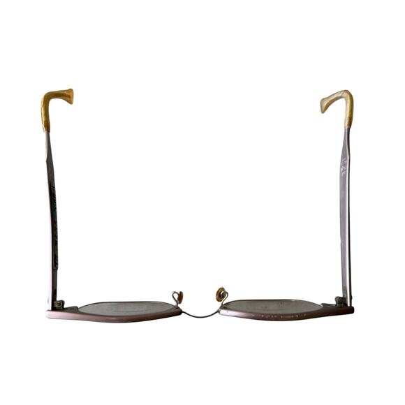 Vintage Art Craft Browline Glasses Aluminum Two Tone 60s Bifocal Lenses - Picture 9 of 13